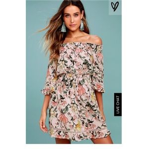 Floral off the shoulder dress!